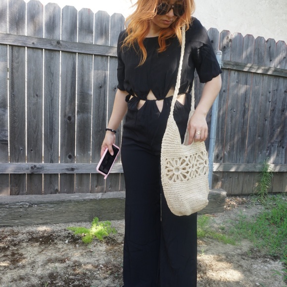 Vintage straw floral bag rare and trendy - Picture 1 of 10